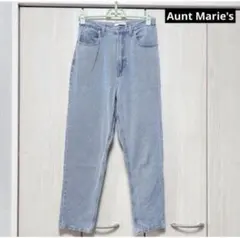 aunt marie's Sサイズ ブルー　ハイウエスト　ルーズテーパードデニムのサムネイル