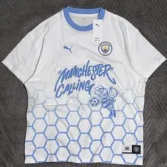 新品 プーマ HOOPS x マンチェスター シティFC Tシャツ US:M