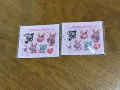 セブンイレブン ナルミヤ オリジナルぷっくりシール メゾピアノ 2点