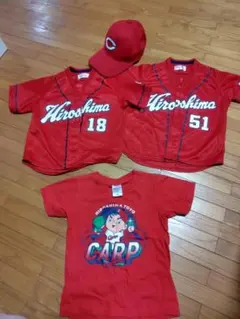 広島カープ ユニフォーム 鈴木前田(110-120)Tシャツ(110)カープ帽