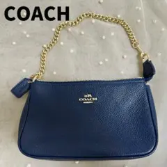 【COACH コーチ】 NOLITA ポーチ ハンドバッグ　ネイビー