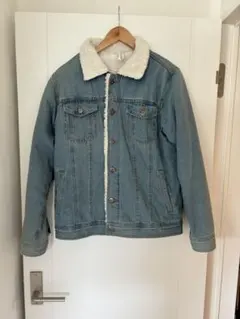 ボア襟デニムジャケット Lサイズ