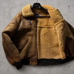 米国製■schott フライトジャケット　B-6 羊革　ムートン　ブラウン　42のサムネイル