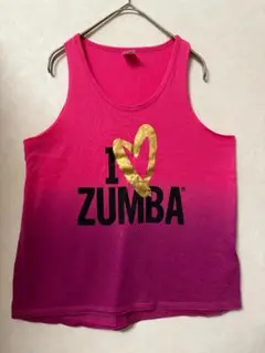 #4443 ZUMBA タンクトップ ピンク グラデーション フリーサイズのサムネイル