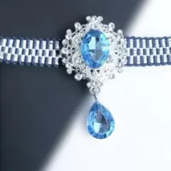 帯留め 夏　シルバー　水色　キラキラ　帯締め　浴衣　振袖　半巾　帯　着物　帯揚