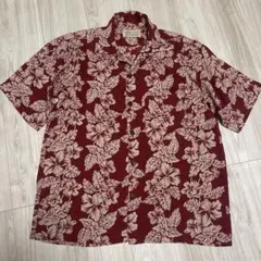 Octopus Army Hawaiian アロハシャツ ハイビスカス レッドのサムネイル