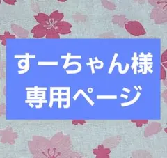 すーちゃん様専用ページ