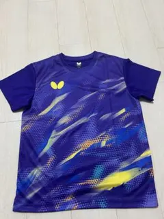 バタフライ 紫 グラデーション Tシャツ 男女兼用 Sサイズ