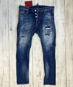 【超希少モデル】ディースクエアード　異素材ラインヴィンテージ加工デニムパンツ 2025年最新】DSQUARED2 メンズ デニム・ジーンズの人気アイテム