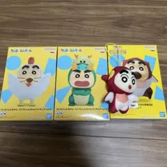 クレヨンしんちゃん フィギュア 3体セット　恐竜　龍　にわとり