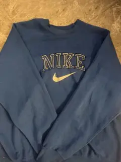 本日限定価格レア一点物Nike 青 トレーナー 100%コットン　y2k