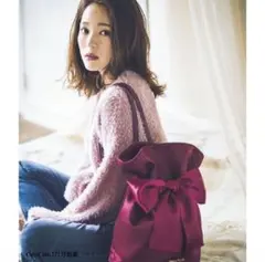 新品タグ付き Maison de FLEUR♡リボンリュックサック♡ボルドーのサムネイル
