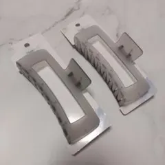 バンスクリップ ヘアクリップ バレッタ クリアマット セット 大きめ 特大