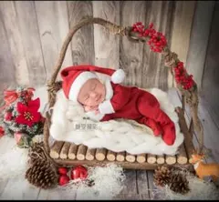 新生児用　赤ちゃんサンタ　クリスマスコスプレ
