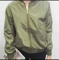 新品❤︎セール❗️春MA-1 ブルゾン ジャケット カーキ色L