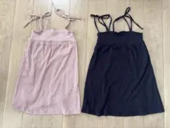 GU キャミチュニック2色セット ピンク ブラック