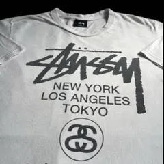 “WORLD TOUR” stussy プリント Tシャツ M 白