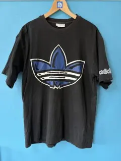 adidas 黒 Tシャツ ストライプ 90s USA製 - メルカリ