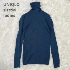 【UNIQLO ユニクロ】エクストラファイン メリノリブタートルネック【M】