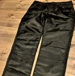 Helmut lang 本人期 ヘルムートラング PUFFER光沢黒パンツ 46のサムネイル