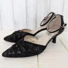 美品✨elegance卑弥呼 ポインテッドトゥ ビジューストラップ 23cm