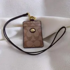 【美品】COACH コーチ パスケース IDケース ブラウン