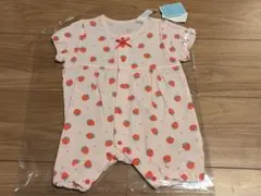 ベビー　ロンパース　いちご　ピンク　半袖　60　70　女の子　ベビー服　新品