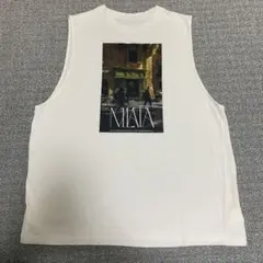 ホワイト ノースリーブ Tシャツ