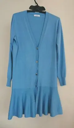 ロングカーディガン 水色　３８号