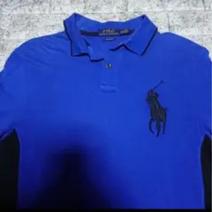Polo Ralph Lauren ビッグロゴ　長袖ポロシャツ 鮮やかなブルー