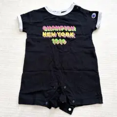 champion チャンピオン ロンパース 黒 夏 80 男の子