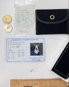 0.10ct 天然ダイヤモンド　G SI-2 DPS鑑定　プラチナ　ネックレスのサムネイル