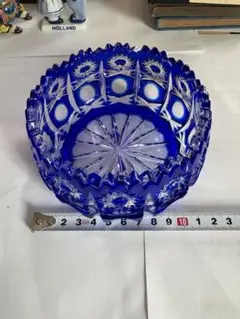三洋陶器 龍峰窯 つみき 赤絵花鳥 ガラスデザート鉢揃 高台小鉢 輪花鉢