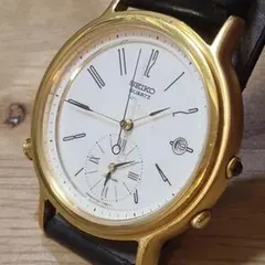 SEIKO セイコー クォーツ腕時計 ゴールド 5T32-7A4Aアラーム付きのサムネイル
