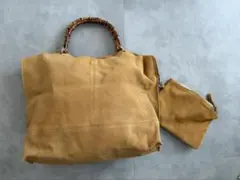H&M 新品未使用　スエード トートバッグ ポーチ付きのサムネイル
