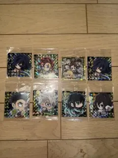 鬼滅の刃ウエハース シール8枚セット 冨岡義勇 時透無一郎 伊黒小芭内まとめ売り