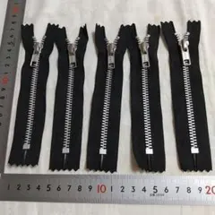YKK 洋白ファスナー 13.5cm サイズ5 黒 ブラック 5本