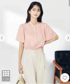 a.v.v サテンシャーリングブラウス