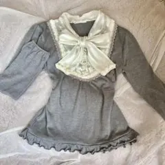 アクシーズファム ビッグリボン ボウタイ 薔薇 レース 長袖プルオーバー 姫カジ