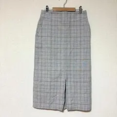 URBAN RESEARCH タイトスカート　チェック柄　コットン　前スリット