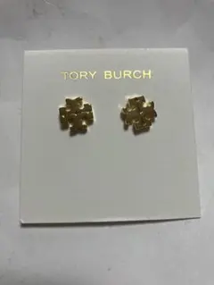 未使用⭐️トリーバーチ フープピアス チャーム ロゴ ゴールド 