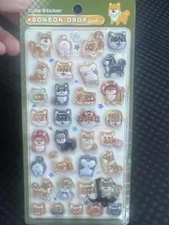 正規品　ボンボンドロップシール　芝犬　犬