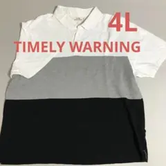 大きいサイズ　TIMELY WARNING メンズ　半袖　ポロシャツ　4Lのサムネイル