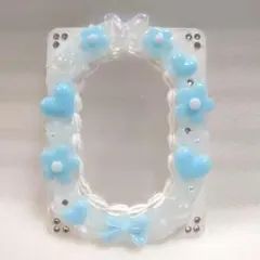 蝶　パステルブルー　B8 ホイップデコ 硬質カードケース