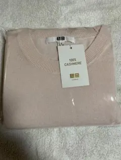 ユニクロUNIQLO新品 未開封Sサイズ ピンク 100%カシミア長袖ニット