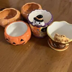 ハロウィン ミニカップ 5個セット 陶器製