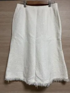 お値下げ♡ANAYI ツイードスカート ホワイト 38 M