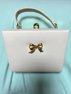 TIFFANY ホワイト リボン装飾 ハンドバッグのサムネイル
