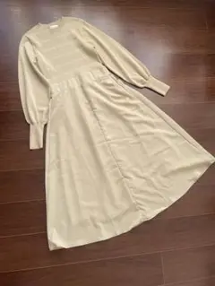 オペークドットクリップ ロングワンピース