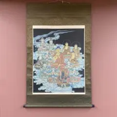 美品 掛け軸 十三佛来迎図 仏教美術 年中掛けのサムネイル